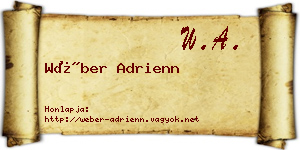 Wéber Adrienn névjegykártya